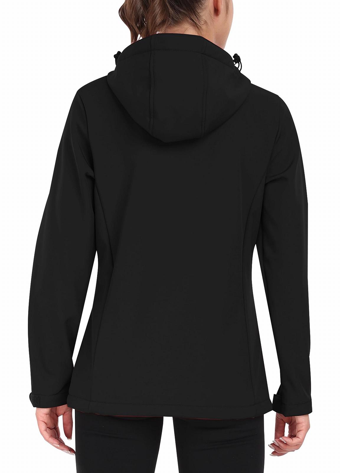 Жіноча софтшел куртка ATLASLAVA з капюшоном, дощова, флісова, фото №3