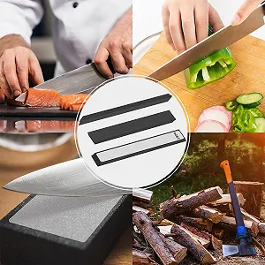 Система для заточування ножів 6 штук камені 180/400/1500/3000 грит synthetic.ua - Фото 1