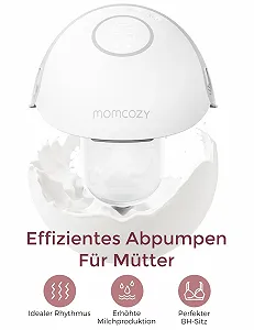 Молокоотсос Momcozy M6, портативный, для грудного вскармливания, идеальный ритм для большего количества молока, двойной фланец, лучше подходит и незаметен с 3 режимами и 9 уровнями - 24 мм (2, красный) synthetic.ua - Фото 1