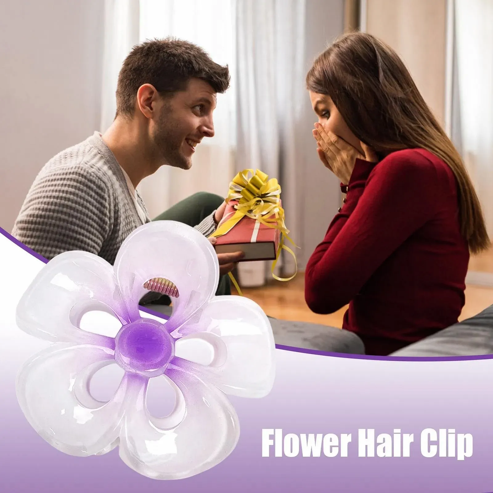 Заколка-краб для волос Euyehn Цветок Гавайский цветок Нескользящие Большие Женские для тропических волос, фото №2 Заколка-краб для волос Euyehn Цветок Гавайский цветок Нескользящие Большие Женские для тропических волос, фото №2