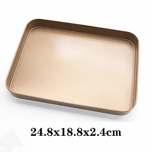 Форма для запікання 25.4 см квадратна антипригарна вуглецева сталь золотиста для піци та випічки synthetic.ua - Фото 1