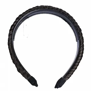 Обруч Плетена коса для волосся BROWN BRUNETTE synthetic.ua - Фото 1