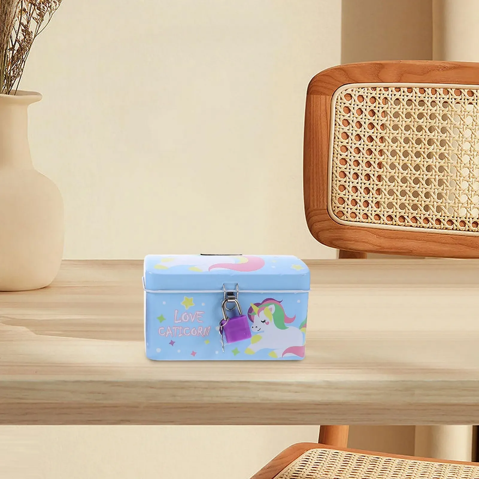 Скарбничка STOBOK Єдиноріг 2 шт. з ключем, фото №5