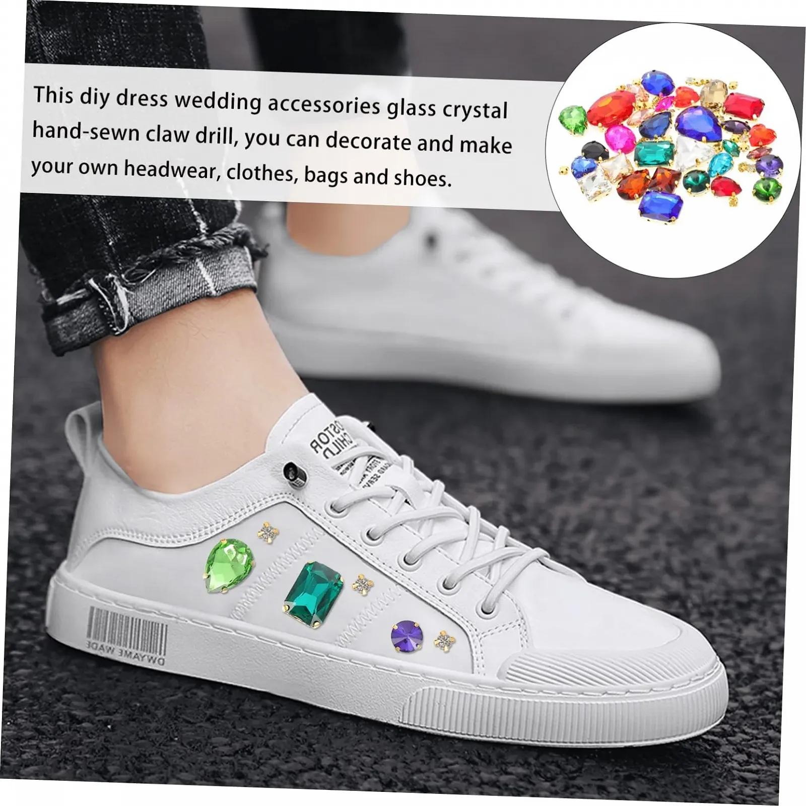 Пришивні скляні кристали PLAFOPE Блискучі стрази для костюмів, одягу, весільних аксесуарів та дизайну прикрас, фото №3