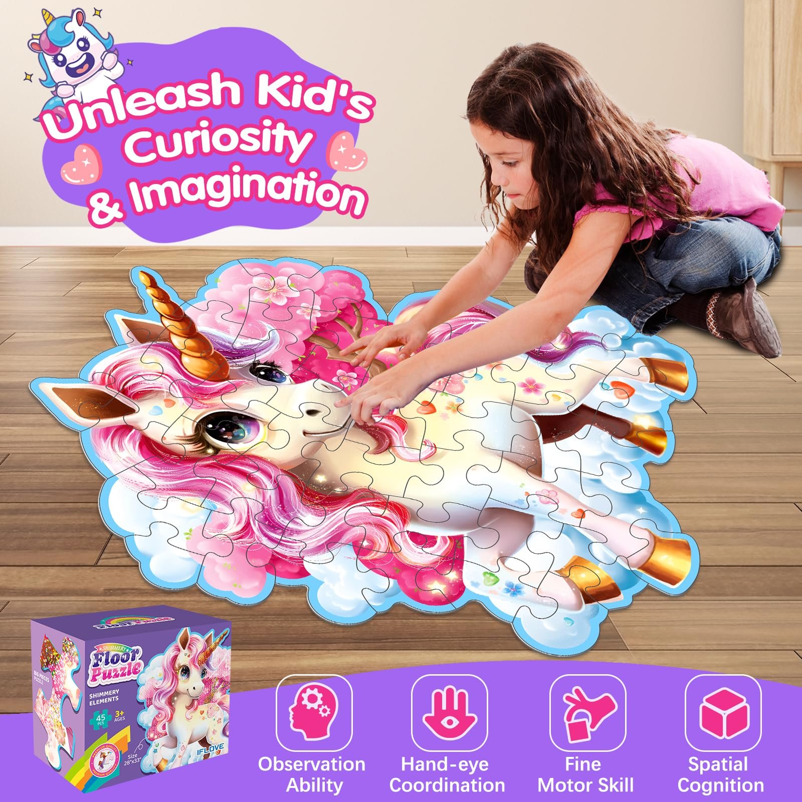 Пазл Unicorn Puzzle 45 деталей, фото №5