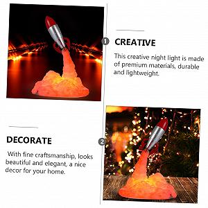 Настольная лампа MERRYHAPY Raketenlicht 3D Настольная лампа synthetic.ua - Фото 1