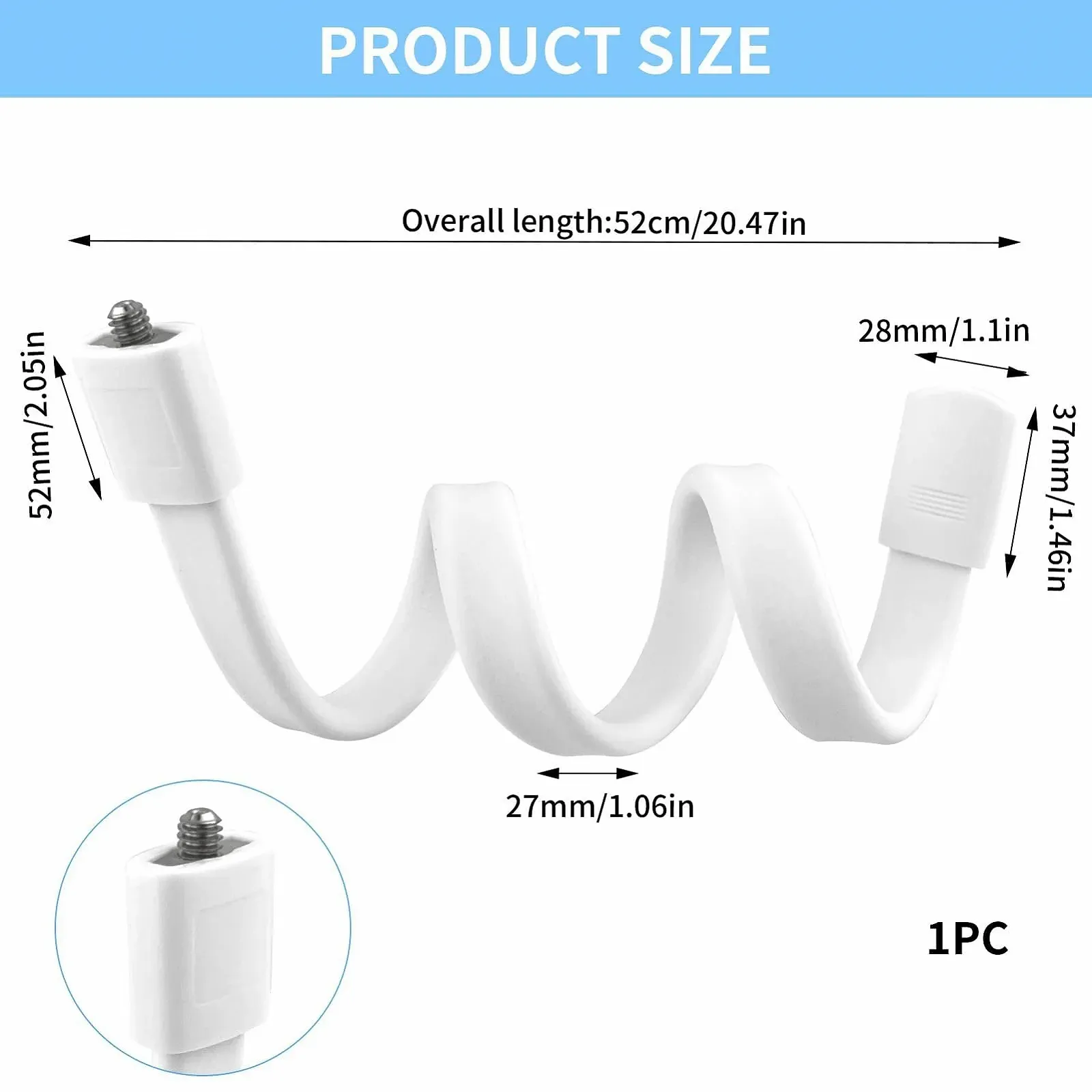 Гнучкий тримач для відеоняні 1/4 дюйма Adjustable 52 см, фото №2