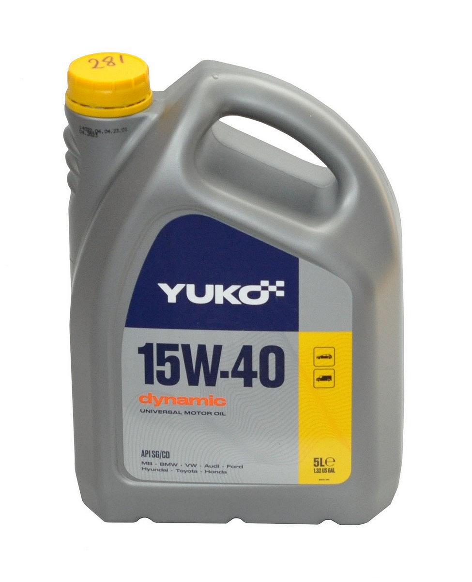 Масло YUKO DYNAMIC 15W-40 SAE API SG/CD 5L арт.маз281, фото №3 Масло YUKO DYNAMIC 15W-40 SAE API SG/CD 5L арт.маз281, фото №3