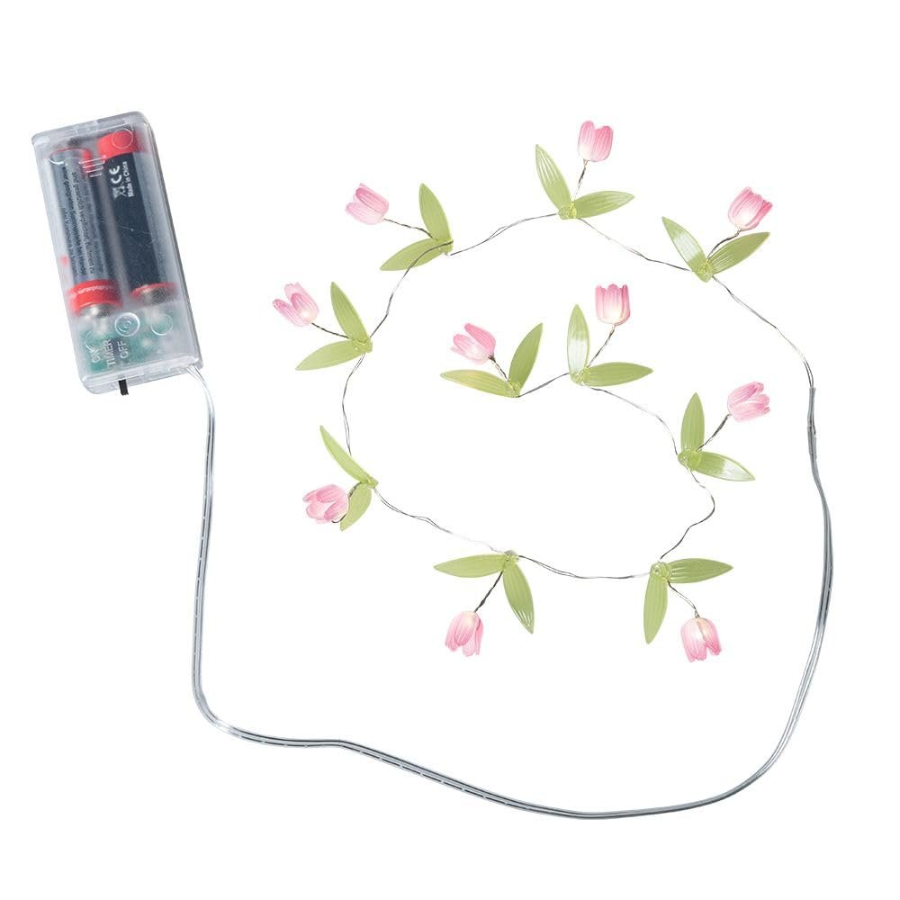 Гирлянда Светодиодная Ideen mit Herz Flowers 75 см, розовая, фото №1