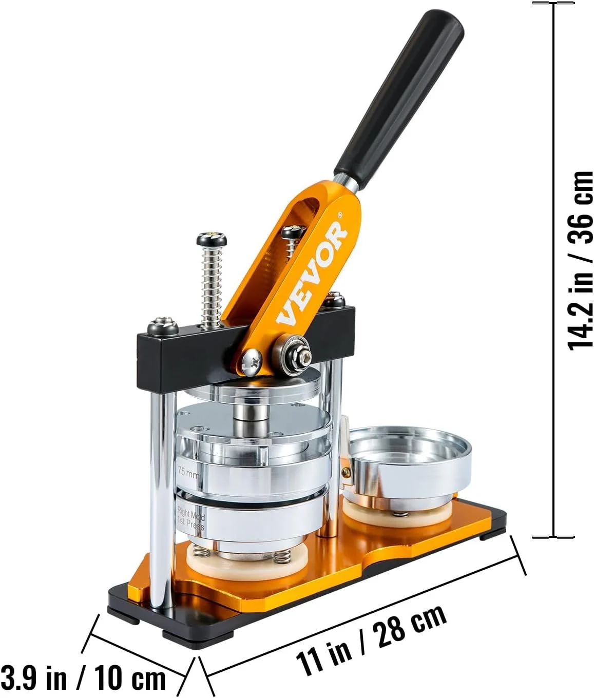 Пресс для изготовления значков VEVOR JS-75-GD-01 Orange, фото №8 Пресс для изготовления значков VEVOR JS-75-GD-01 Orange, фото №8