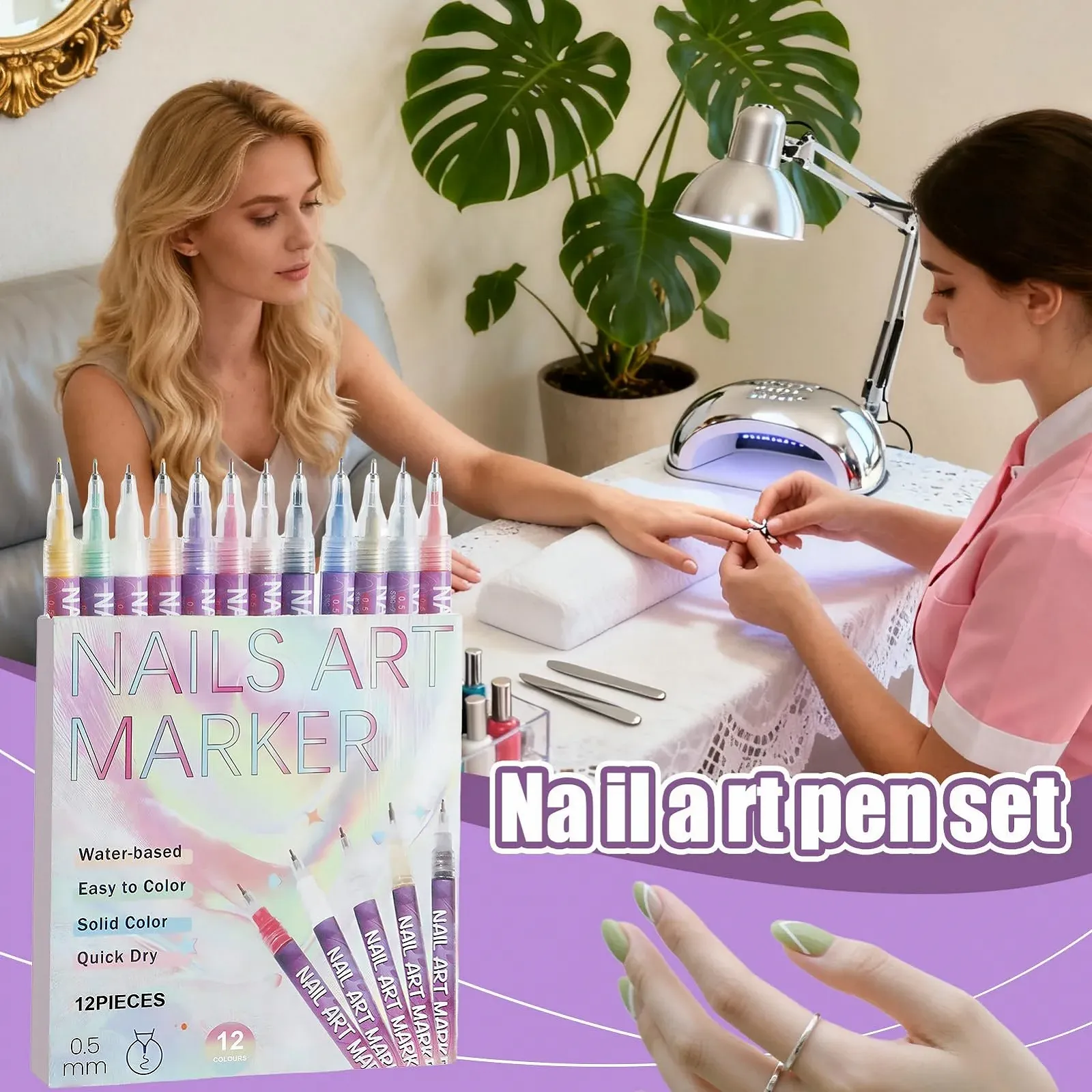 Маркери для дизайну нігтів 12 штук тонкі лайнери, фото №2 Маркери для дизайну нігтів 12 штук тонкі лайнери, фото №2