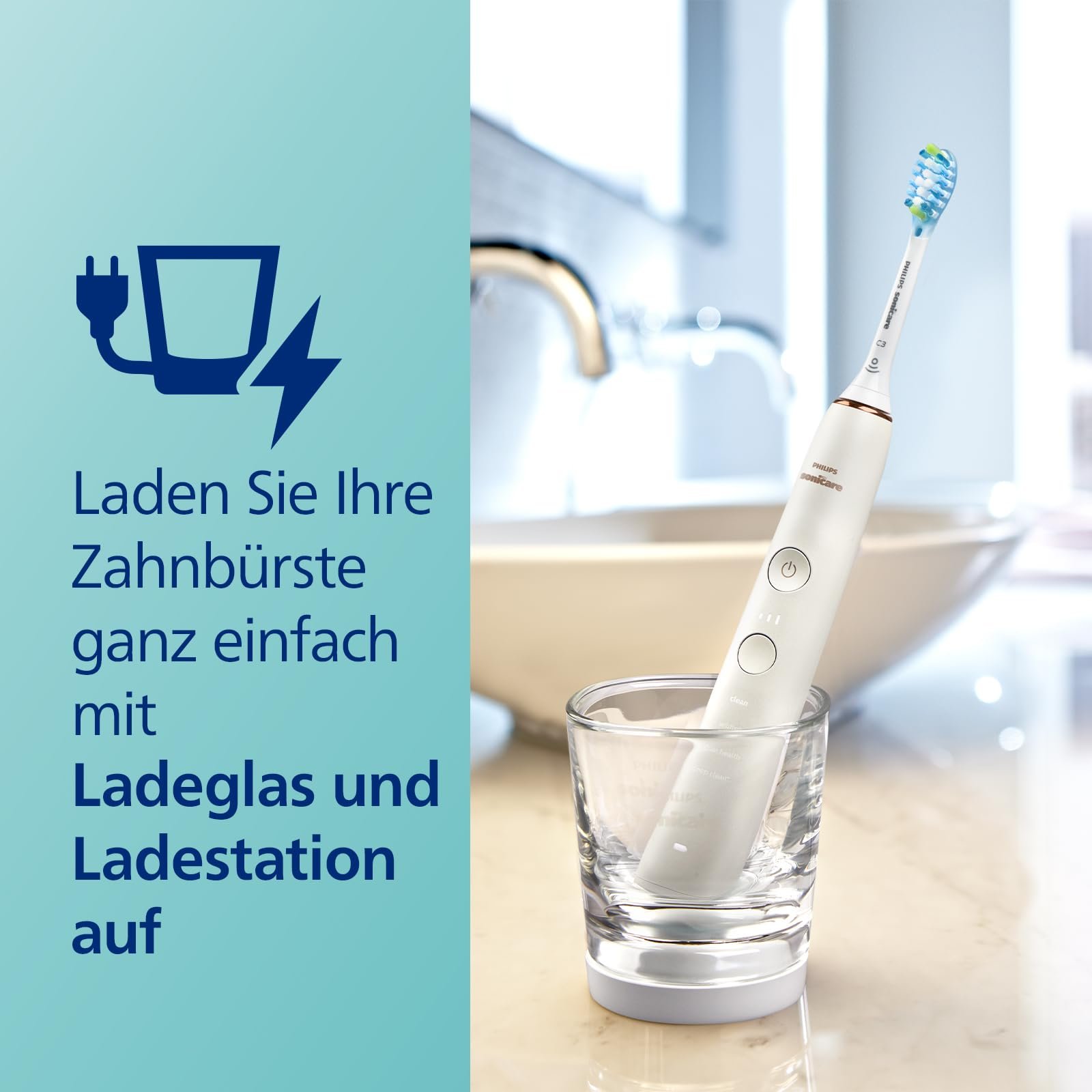 Зубная щетка электрическая Philips Sonicare DiamondClean 9000, Twin Pack, звуковая технология, датчик давления, 4 режима чистки, 3 уровня интенсивности, стакан для зарядки, Белый, фото №9