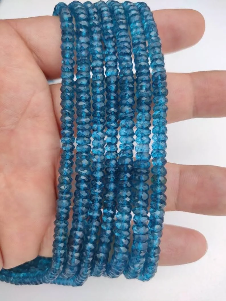 Бусины Топаз круглые граненые 4-4.5 мм, фото №1