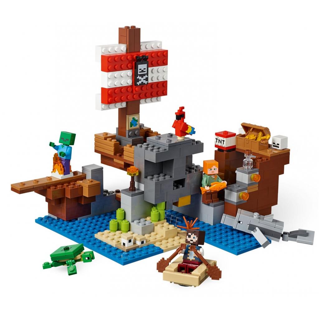 Конструктор LEGO MINECRAFT Приключения на пиратском корабле 386 деталей 21152, фото №4