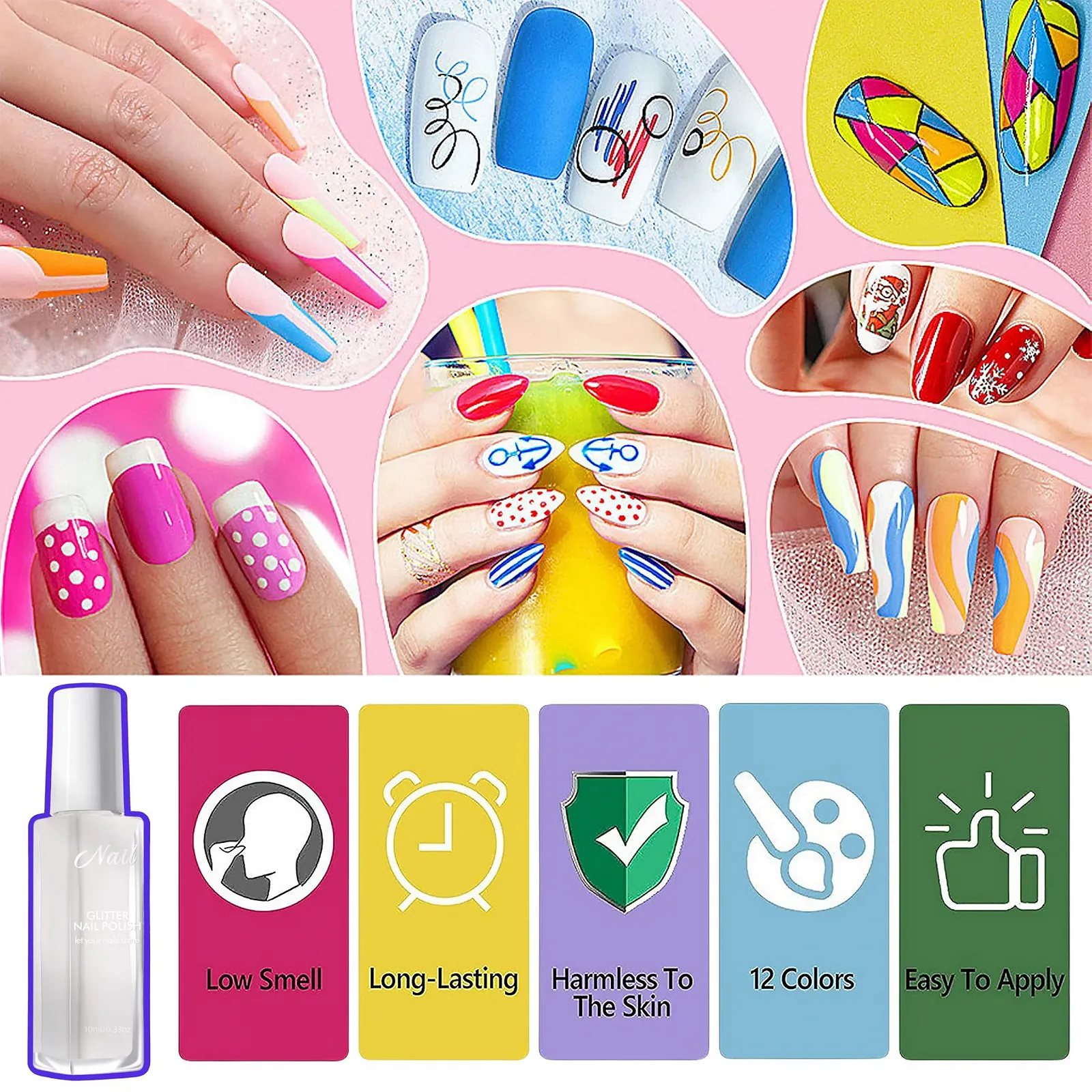 Гель-лак для ногтей Лайнер Белый, 10 мл, фото №5