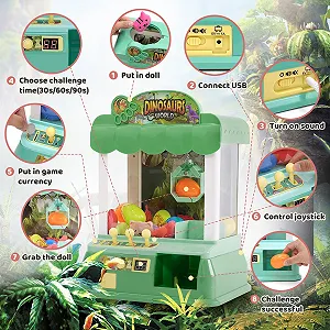 Іграшка Arkyomi Grab Machine Candy Grabber Mini Grabber Doll Gachapon Sweets with Coin Slide and Grab Arm Automatic Soft Toys Claw Machine Колір Зелений synthetic.ua - Фото 1
