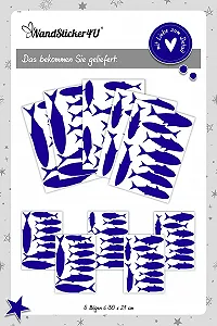 Наклейка на стіну WandSticker4U Fish Темно-синя synthetic.ua - Фото 1