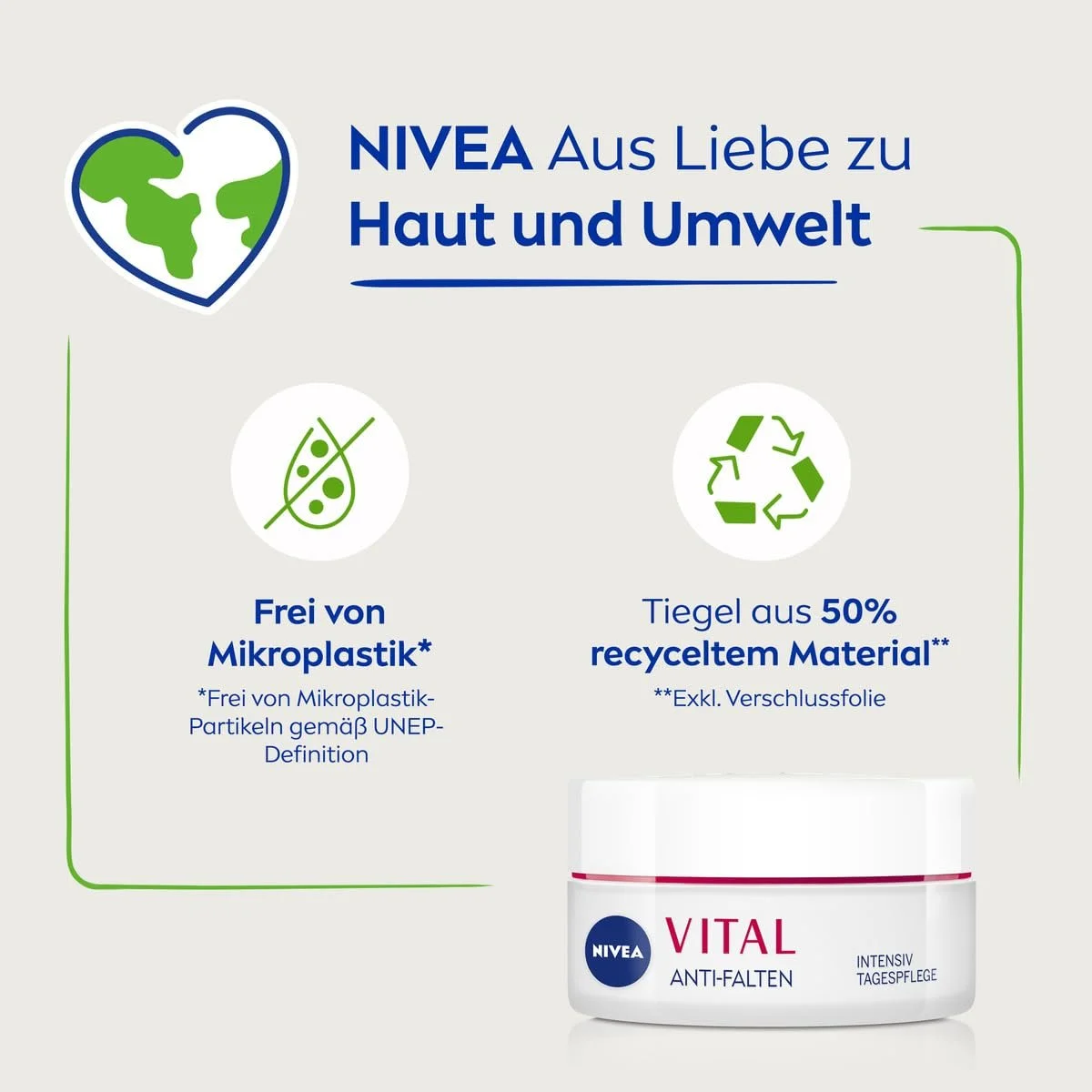 Денний крем NIVEA Vital Anti-Wrinkle інтенсивний для зрілої шкіри з кальцієм та екстрактом перлів 50 мл, фото №7