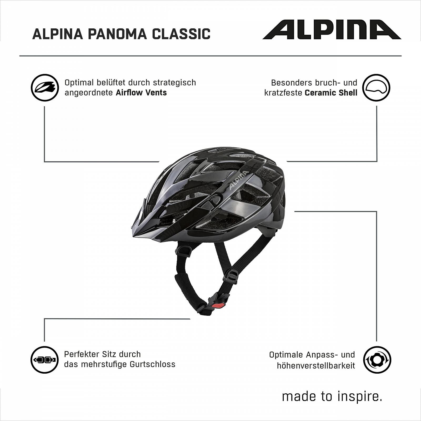 Шлем ALPINA PANOMA Classic - легкий, с оптимальной вентиляцией, велосипедный шлем для туризма, с возможностью установки светодиодного фонаря, для взрослых, фото №6