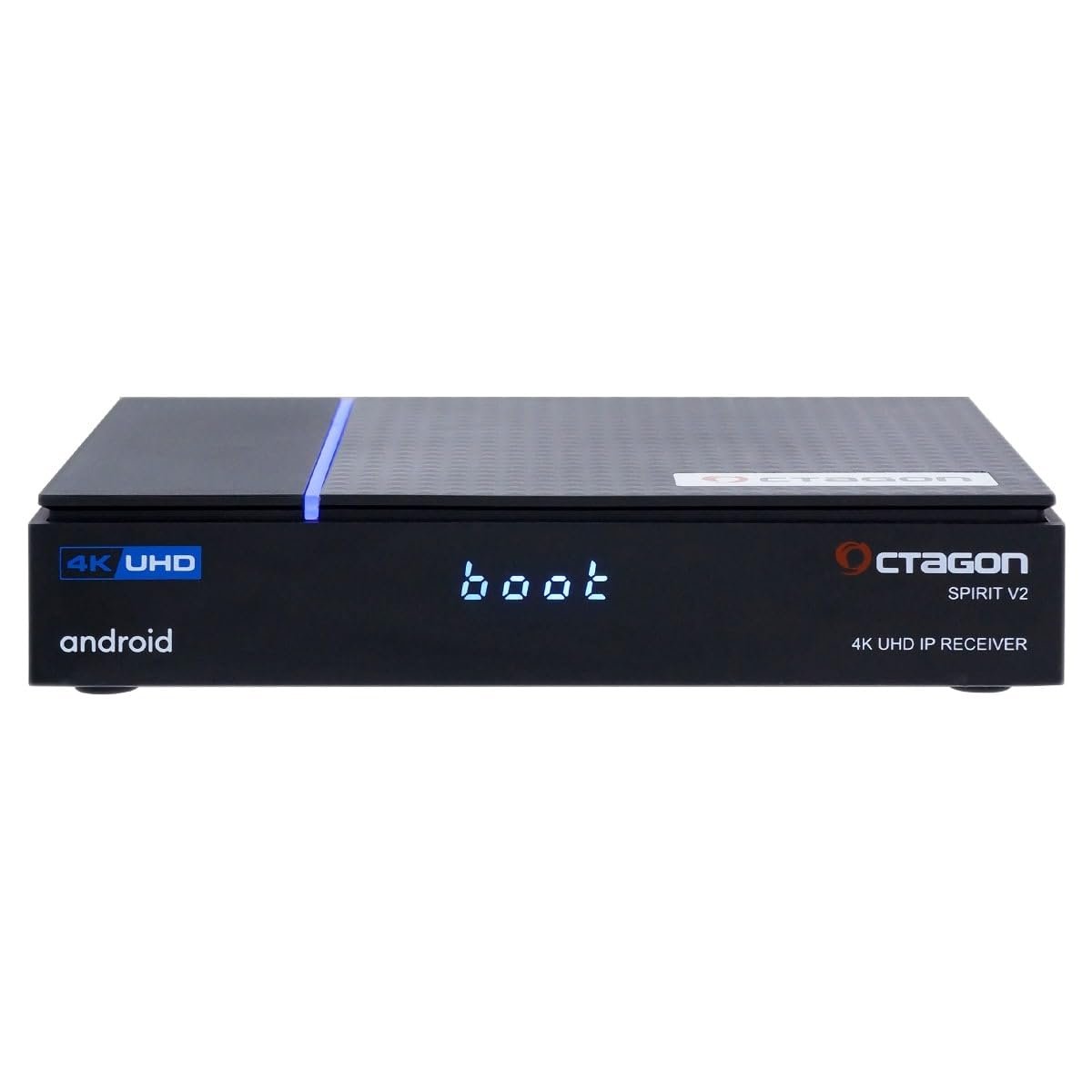 Android TV медиаплеерOctagon Spirit PRO 4K UHD, Dual Band WiFi WiFi, Bluetooth пульт дистанционного управления, голосовое управление, HDR10+, HLG, 2 ГБ RAM и 32 ГБ Flash, TV IP ресивер, Bluetooth 5.1, фото №1