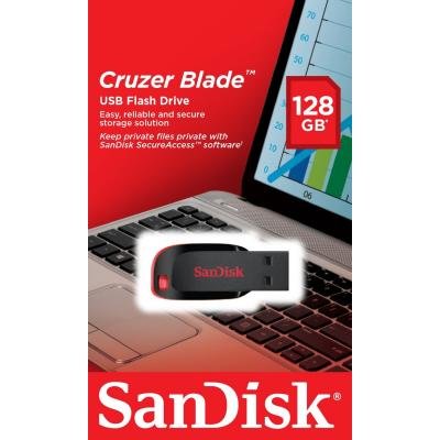 USB флеш-накопитель Sandisk 128GB Cruzer Blade USB 2.0 SDCZ50-128G-B35, фото №2