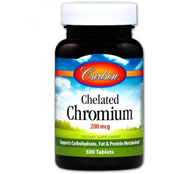 Мікроелемент Хром Carlson Labs Chelated Chromium 200 mcg 300 Tabs, фото №1 Мікроелемент Хром Carlson Labs Chelated Chromium 200 mcg 300 Tabs, фото №1