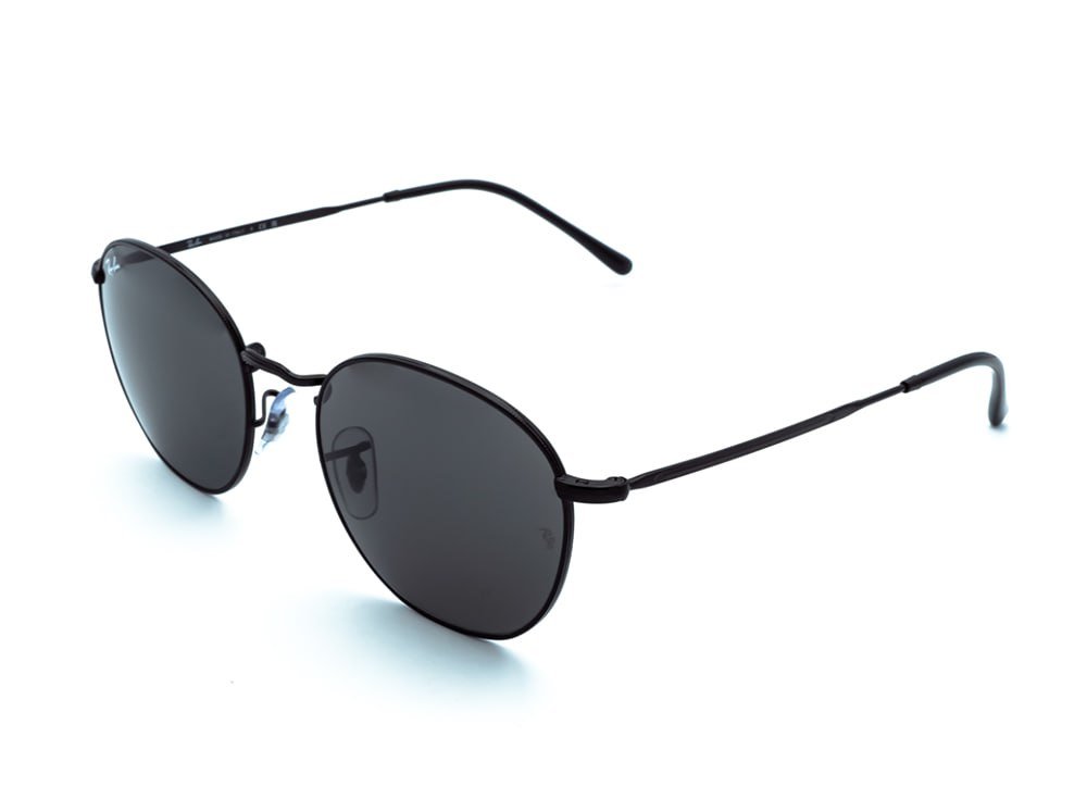 Мужские круглые солнцезащитные очки Ray Ban Legend черные, фото №4