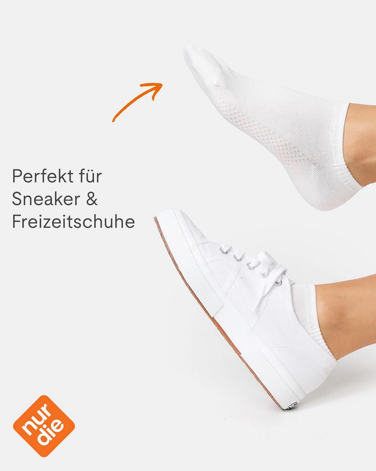 Носки Nur Die Bamboo Sneaker, 2 шт, женские, едва заметные, бамбуковые, мягкие, фото №5