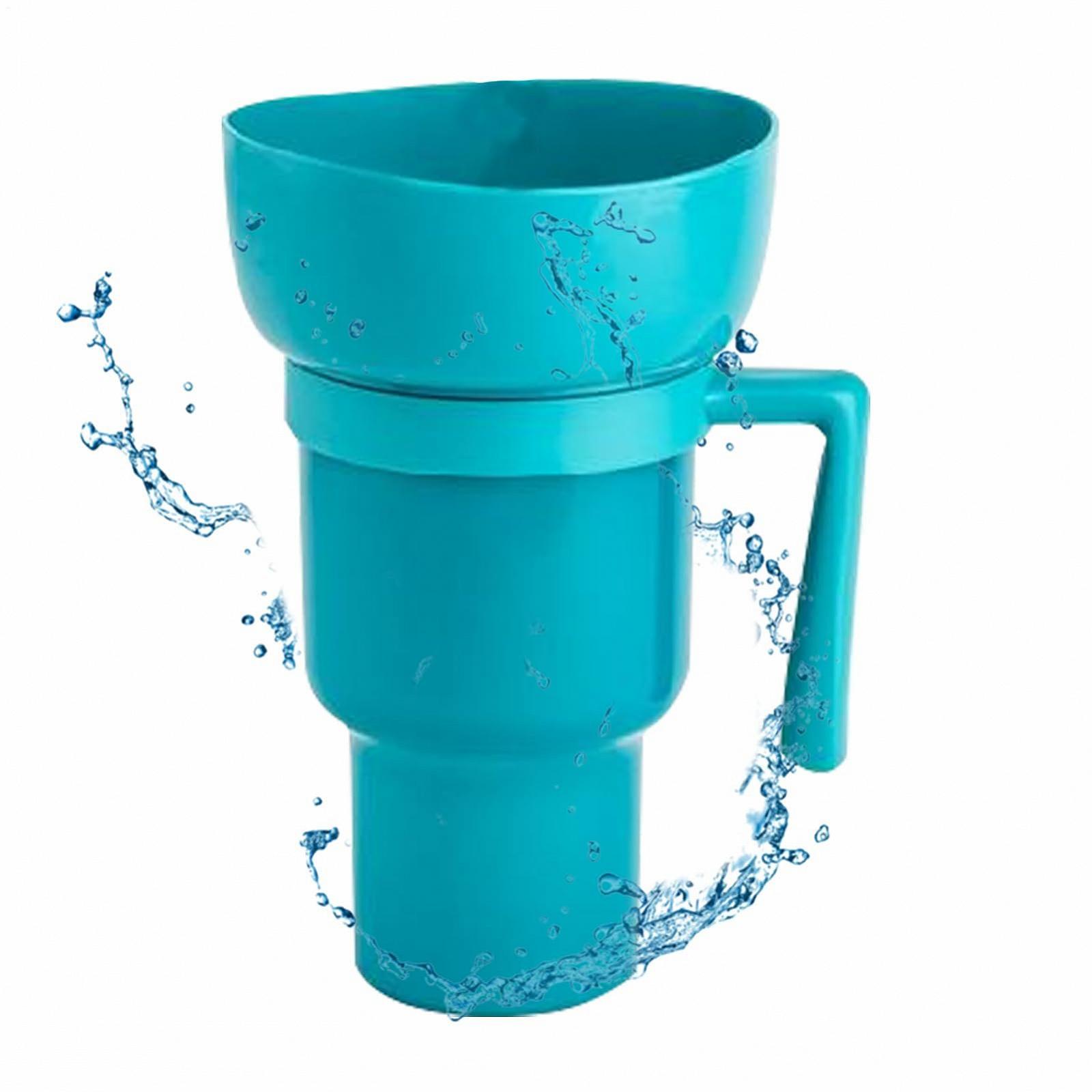 Стакан для снеків та миска комбіновані з соломинкою, фото №4