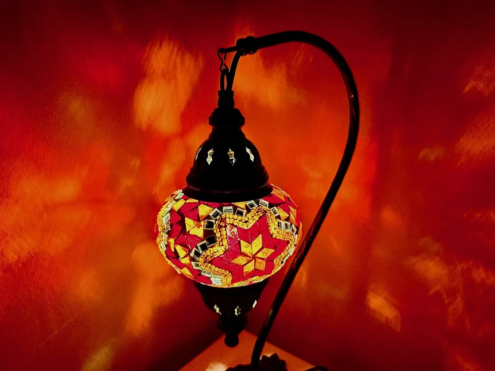 Настільна лампа Samarkand Lights Mosaic Table Lamp M Orange Star, фото №2