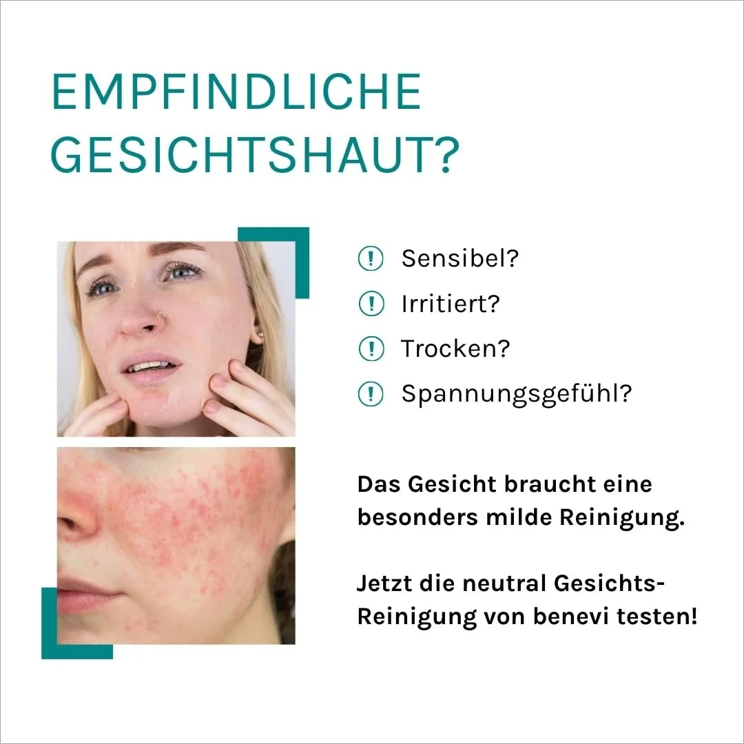 Засіб для вмивання Benevi Neutral для чутливої, подразненої, сухої шкіри, 2 x 125 мл, pH 5.5, фото №6 Засіб для вмивання Benevi Neutral для чутливої, подразненої, сухої шкіри, 2 x 125 мл, pH 5.5, фото №6
