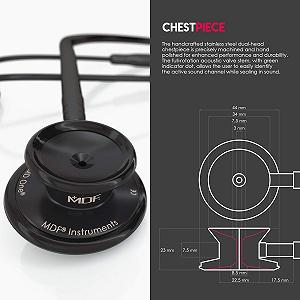 Двоголовий стетоскоп MDF Instruments MD One Premium / З нержавіючої сталі / Чорний synthetic.ua - Фото 1