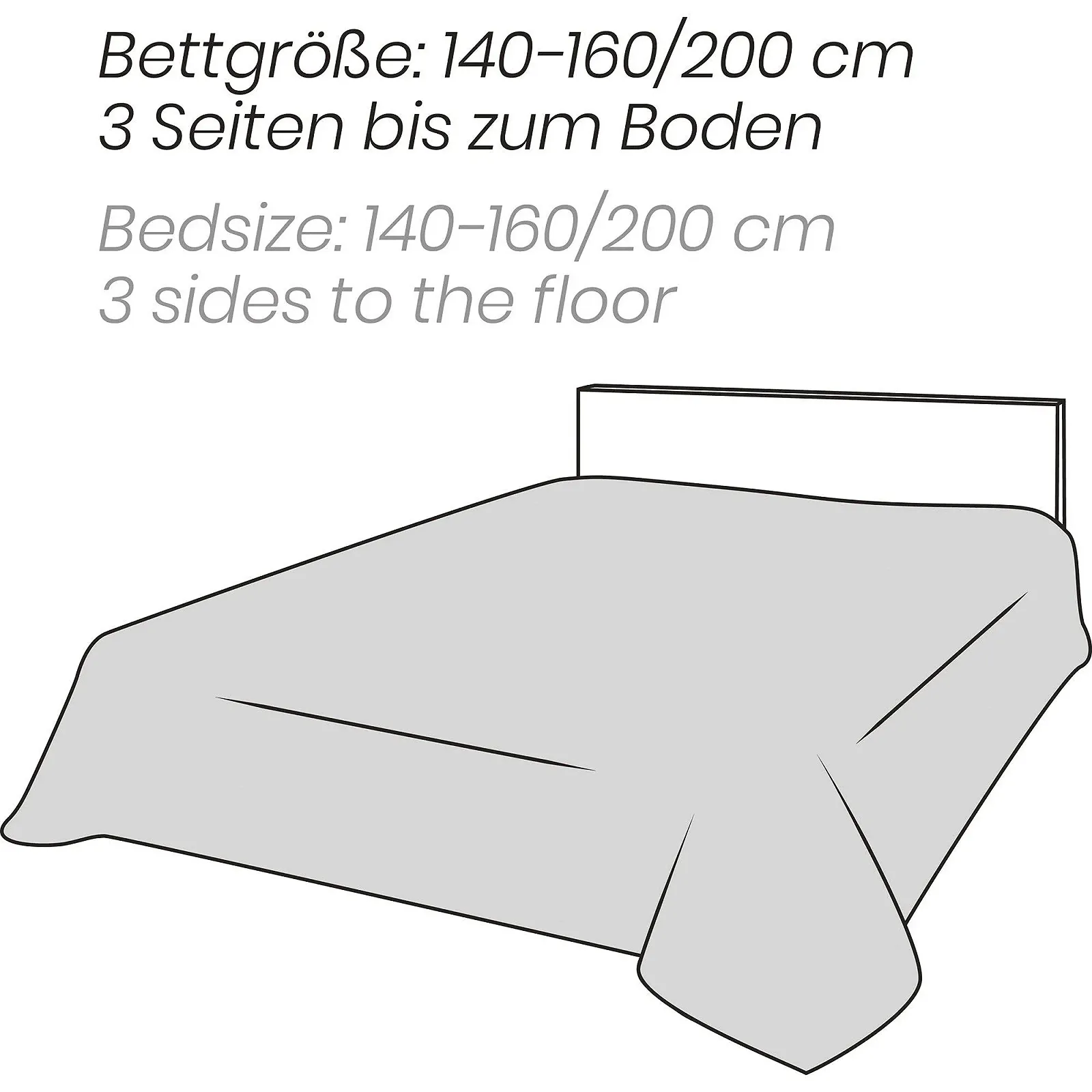 Покривало Erwin Mller Бежевий Розмір 220 x 250 см, фото №4