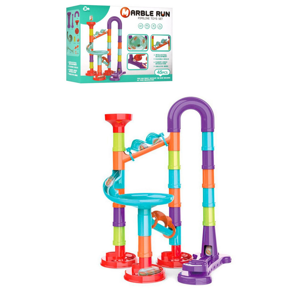 Конструктор динамический MARBLE RUN 8804 Горка-лабиринт с шариками и катапультой 45 деталей, фото №1 Конструктор динамический MARBLE RUN 8804 Горка-лабиринт с шариками и катапультой 45 деталей, фото №1