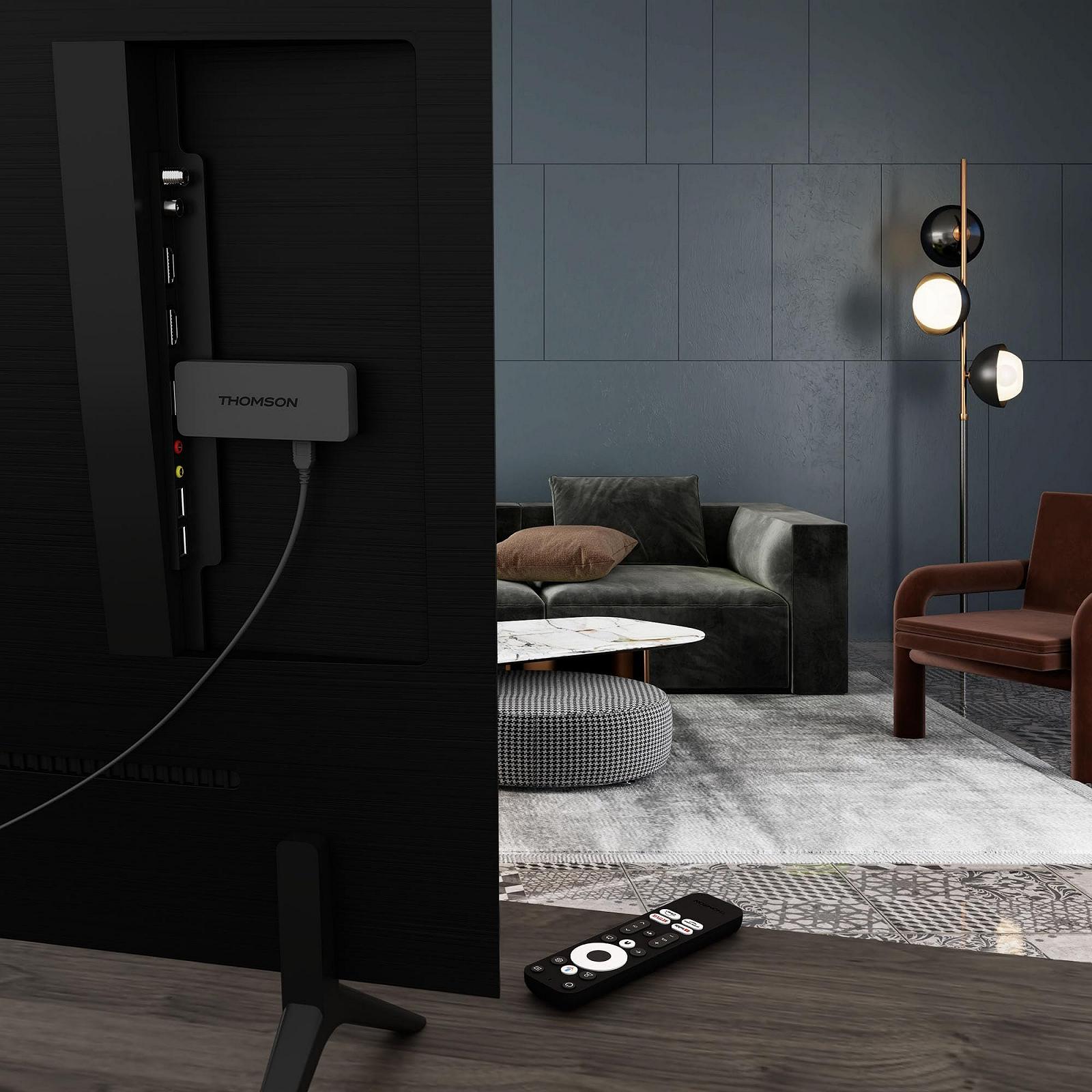 Медиаплеер стриминговый стик THOMSON Google TV 140, 4K UHD, Google Assistant, Googlecast, Wi-Fi, Bluetooth 5.0, HDMI, Dolby Atmos, DTS Digital Surround, HDR10, 2 ГБ RAM, 8 ГБ Memory, фото №5