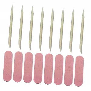 Пилка для ногтей VALICLUD Деревянные палочки 100 шт - Фото 1