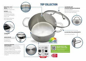 Набор кастрюль Elo Top Collection 42515 5 предметов нержавеющая сталь 18/10 synthetic.ua - Фото 1