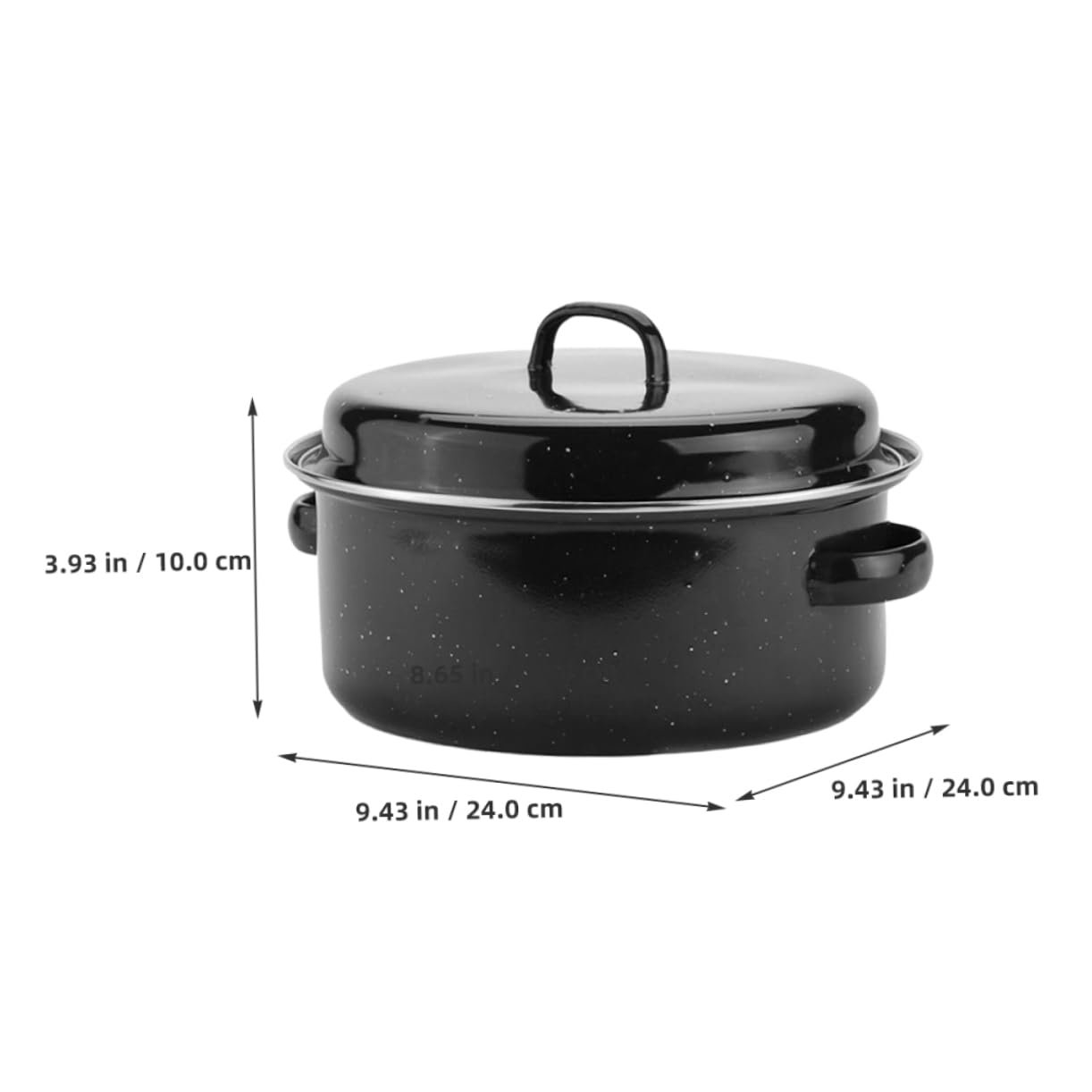 Жаровня эмалированная Multifunktionsbräter многофункциональная для гриля и запекания с крышкой, фото №8