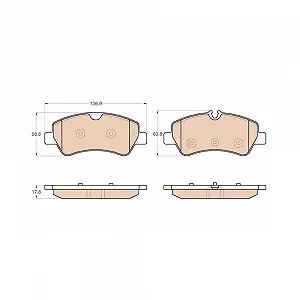 Комплект гальмівних колодок TRW GDB1968 дискове гальмо задня вісь для FORD - Фото 1
