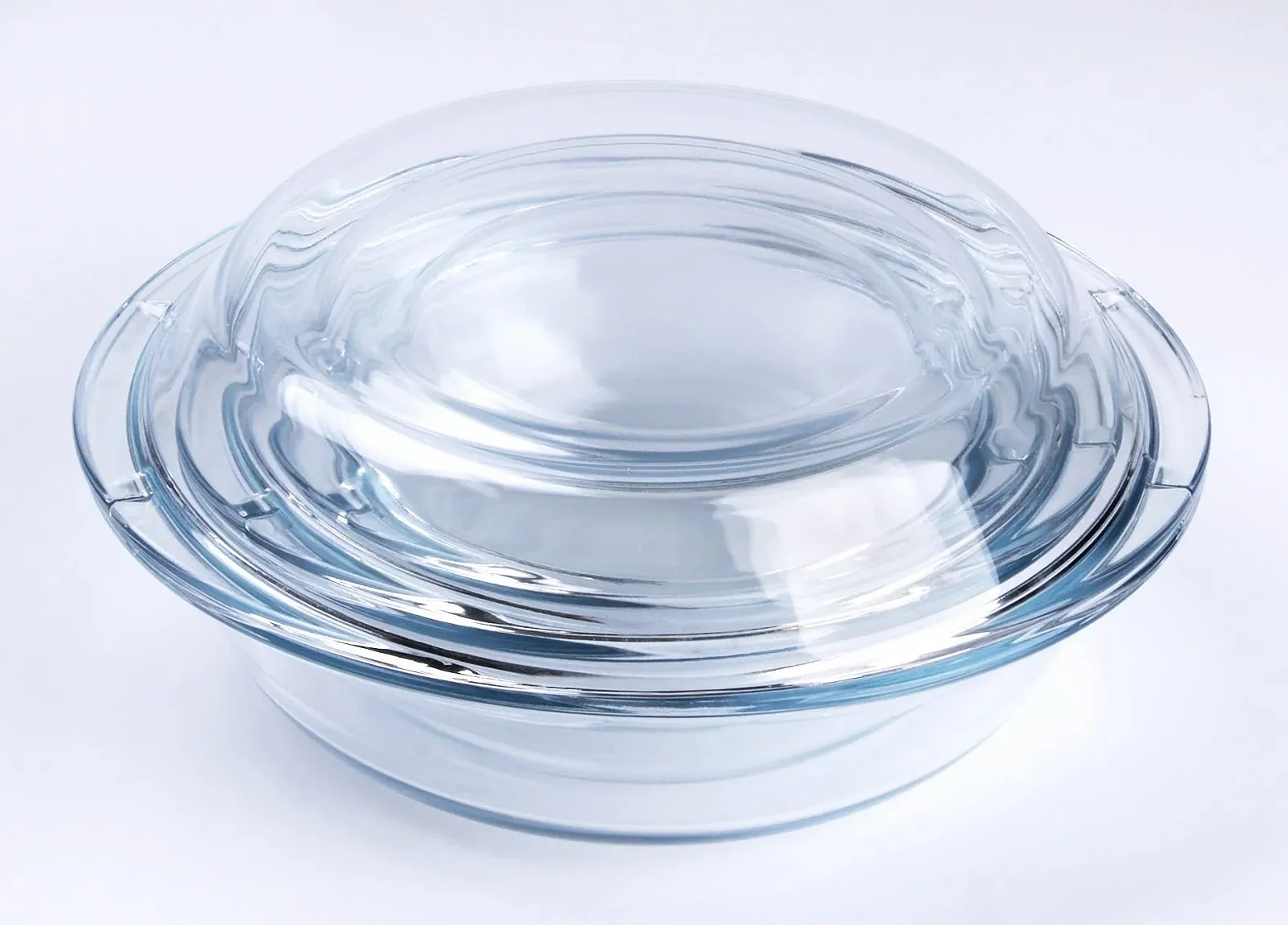 Набор стеклянных форм для запекания Husanmp круглые с крышками 0.5 л 1 л 1.8 л, фото №5