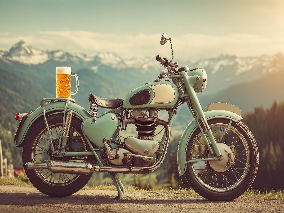 Пазл CALVENDO Classic Car Motorcycle with Beer Mug 1000 деталей 64 x 48 см, фото №2