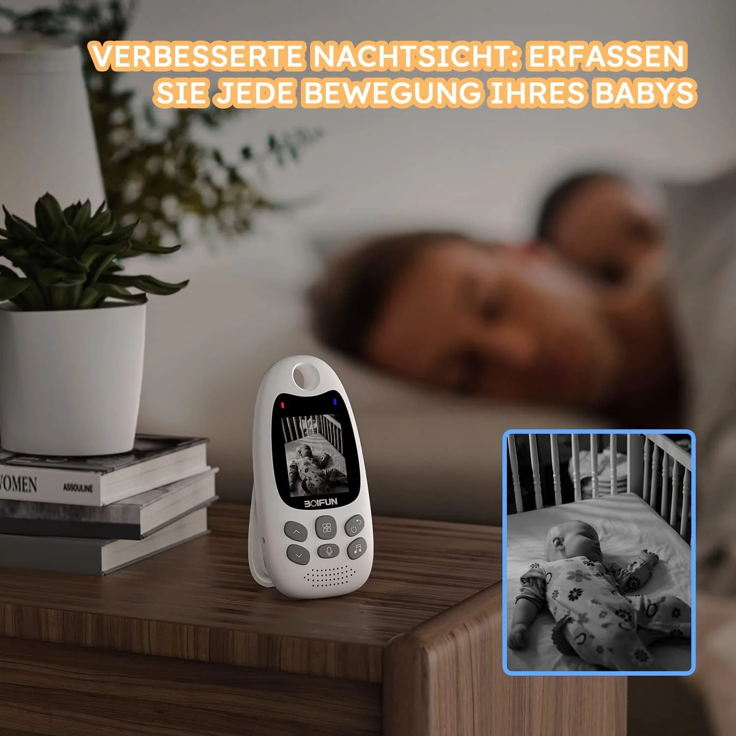 Відеоняня BOIFUN VB610 Portable 2,0" 720p VOX Night Vision Temperature Sensor, фото №5 Відеоняня BOIFUN VB610 Portable 2,0" 720p VOX Night Vision Temperature Sensor, фото №5