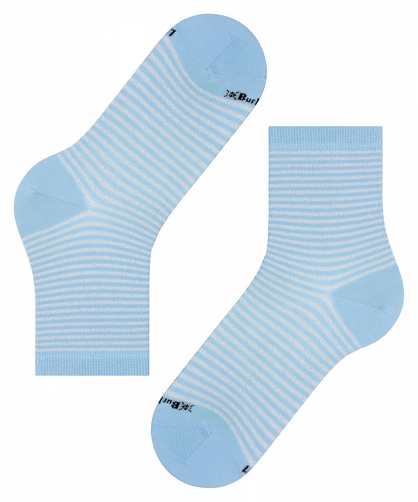 Женские носки Burlington Ladywell Ringlet Хлопок Черный Белый Полосатый Блестящий Голубой (Blue Haze 6291) Размер 36-41, фото №5