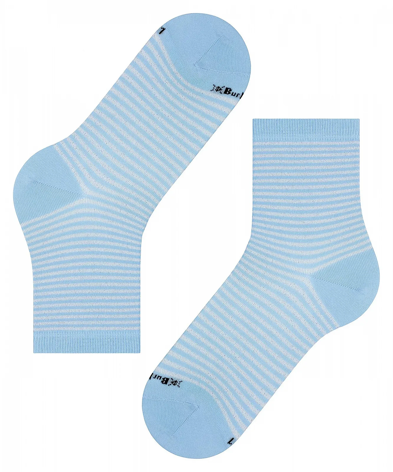 Женские носки Burlington Ladywell Ringlet Хлопок Черный Белый Полосатый Блестящий Голубой (Blue Haze 6291) Размер 36-41, фото №5