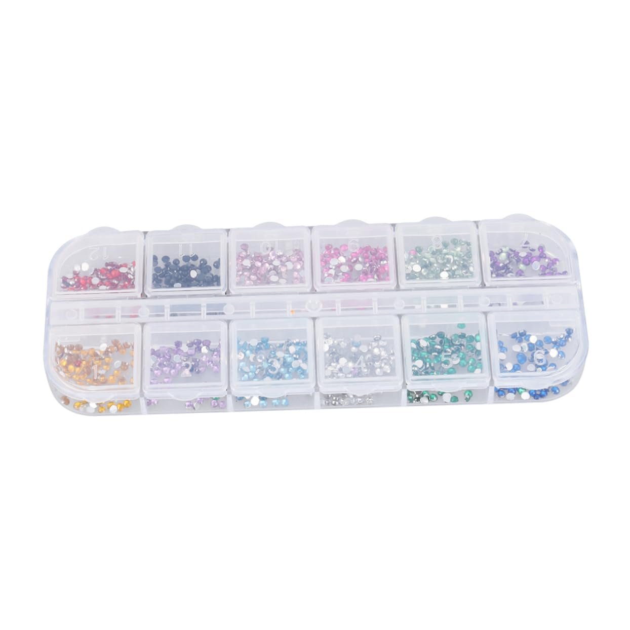 Наклейки для нігтів FOMIYES, 12 блискіток, кристалічний декор, фото №6