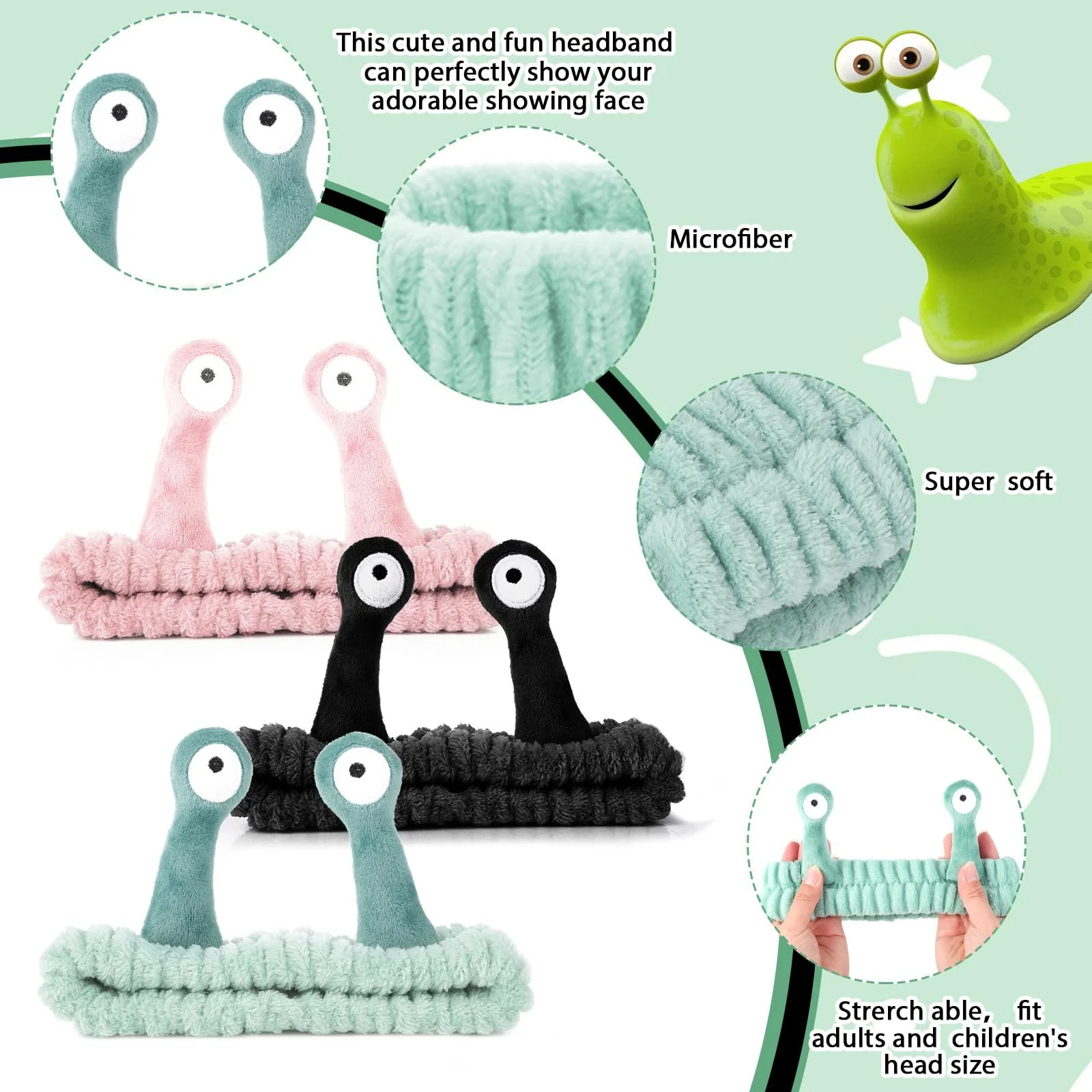 Пов'язка на голову Molain для вмивання обличчя, спа-пов'язка, фото №3