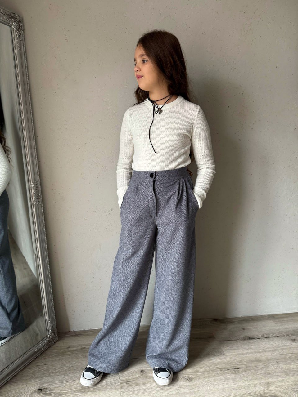 Стильные теплые брюки трикотаж камила (теплая) от 128 до 164 см, фото №2