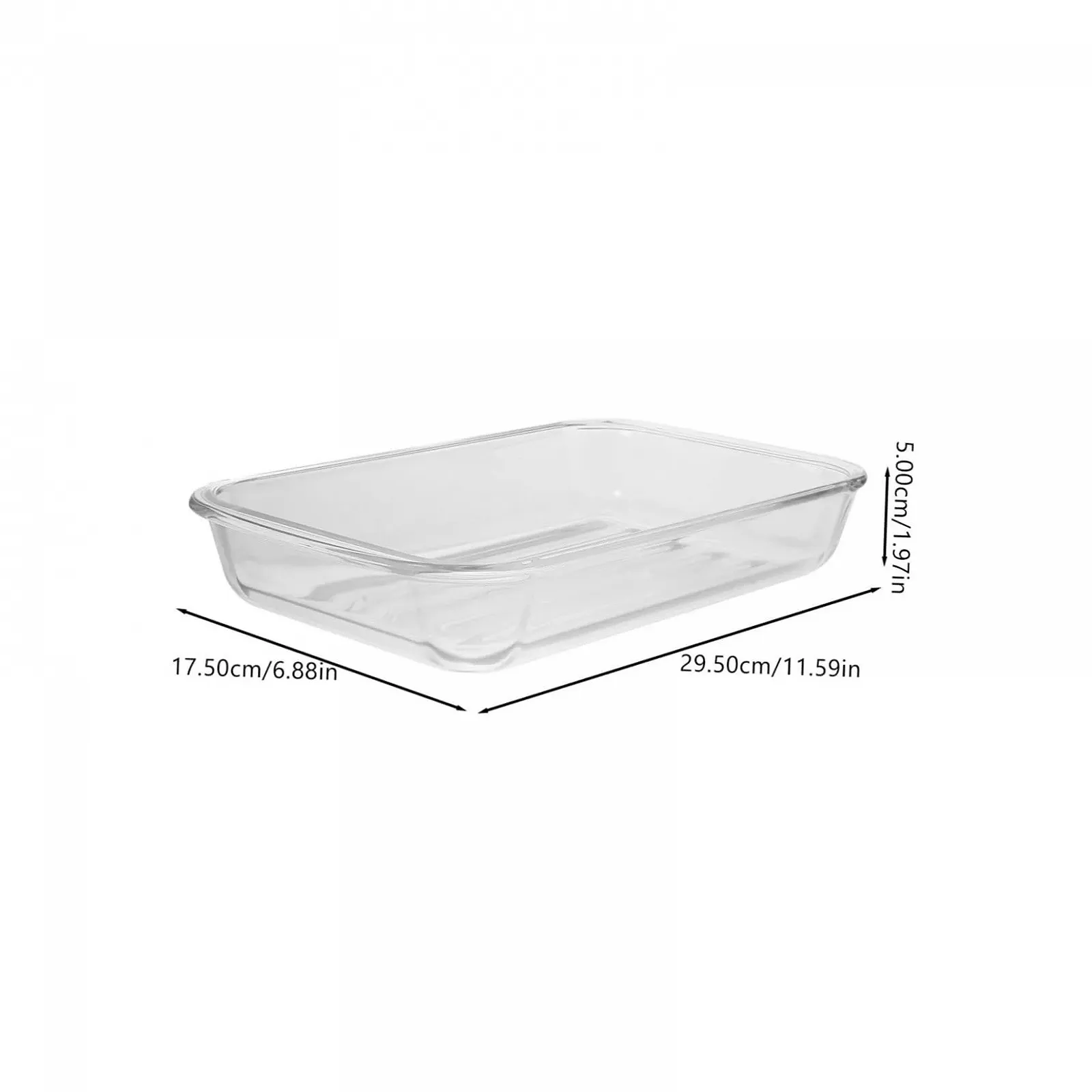 Форма для запікання Gatuida велика скляна термостійка для духовки та мікрохвильової печі для риби та лазаньї, фото №2