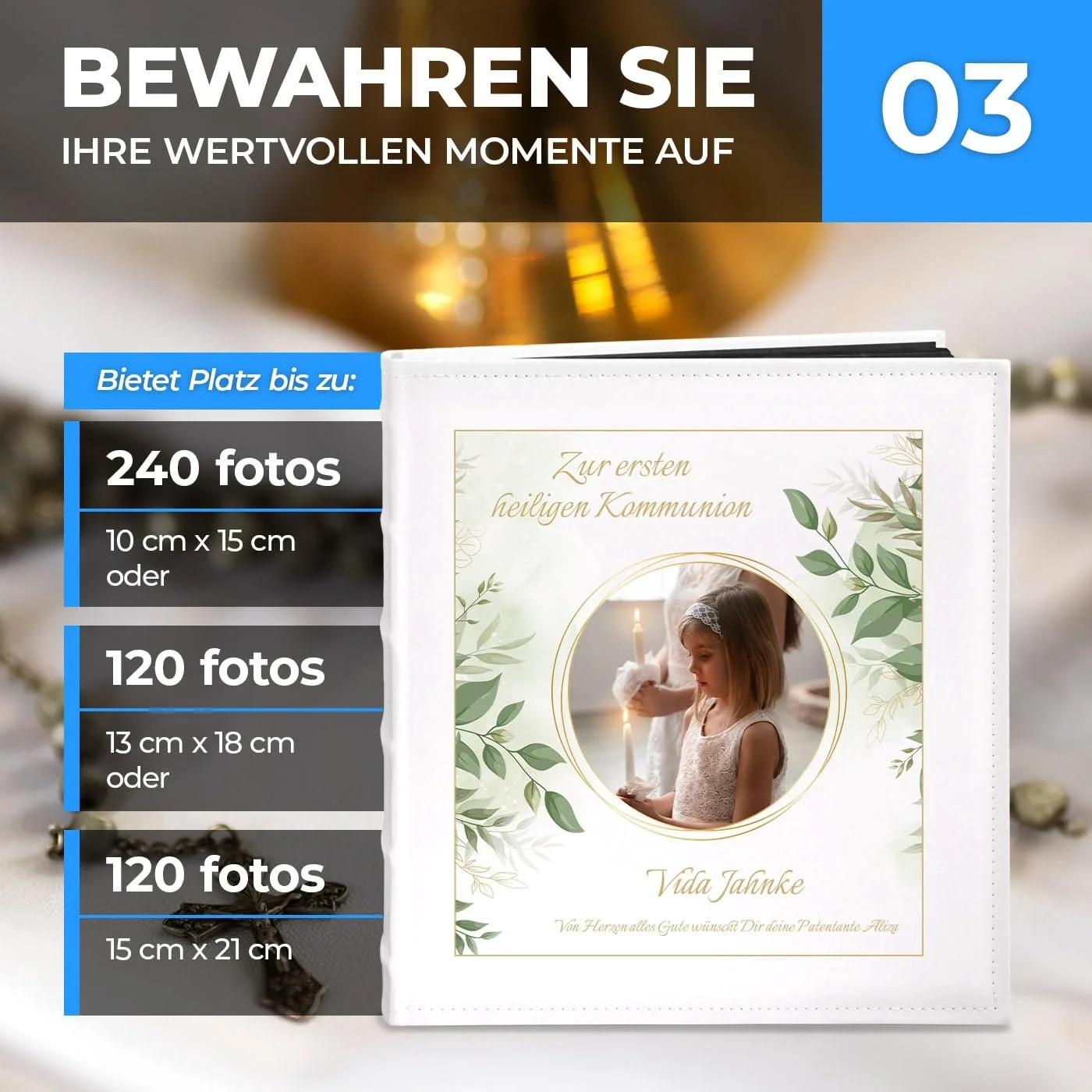 Фотоальбом Maverton для DIY с принтом - на 240 фотографий 10 x 15 - 60 черных страниц - Размер 33 x 30 см - Белый, фото №4 Фотоальбом Maverton для DIY с принтом - на 240 фотографий 10 x 15 - 60 черных страниц - Размер 33 x 30 см - Белый, фото №4