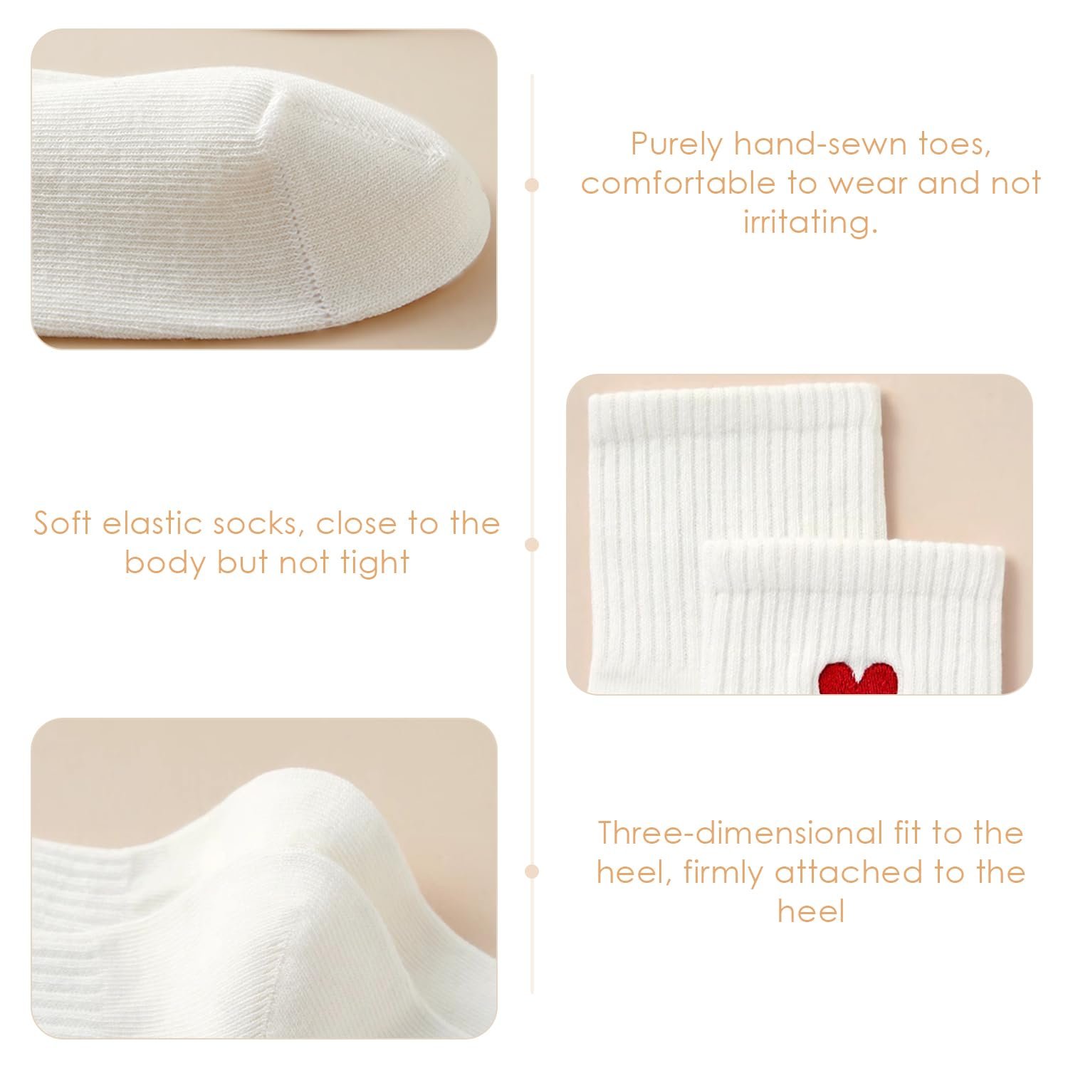 Носки KRYMSON Red Love, 3 пары (Черный / Белый / Серый), фото №2